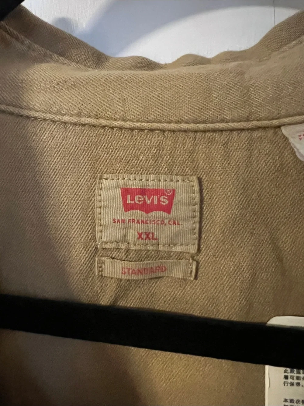 NWT Levi’s Men’s Classic Western Pearl Snap Flannel Shirt Tan Beige Size XXL